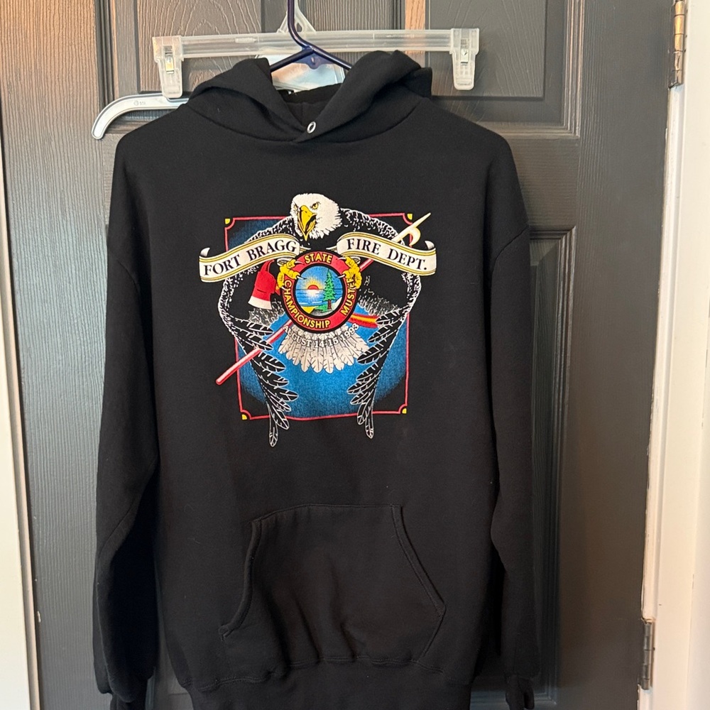 Black Graphic Hoodie Fort bragg ,California